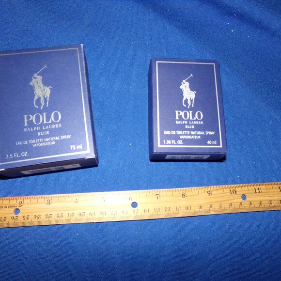 Vintage Ralph Lauren Classic Polo Blue Decorative Storage Boxes - Empty - Picture 7 of 7